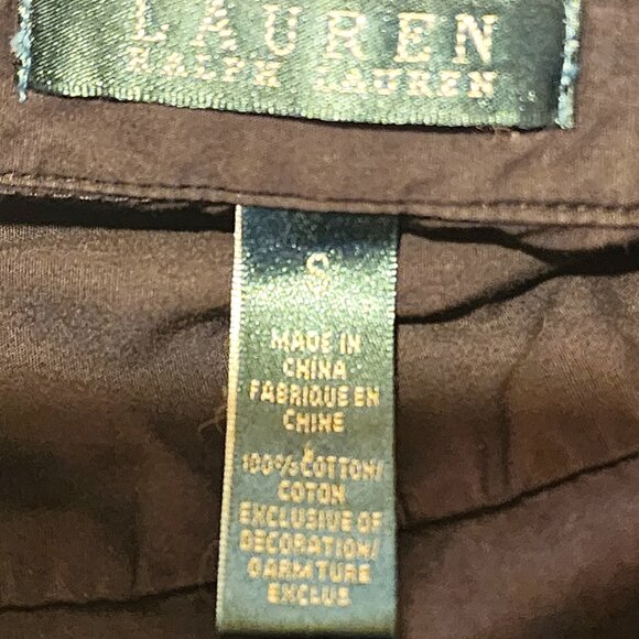 Ralph Lauren Navy Button Down Shirt Small Embroidered Crest Preppy - Picture 5 of 11